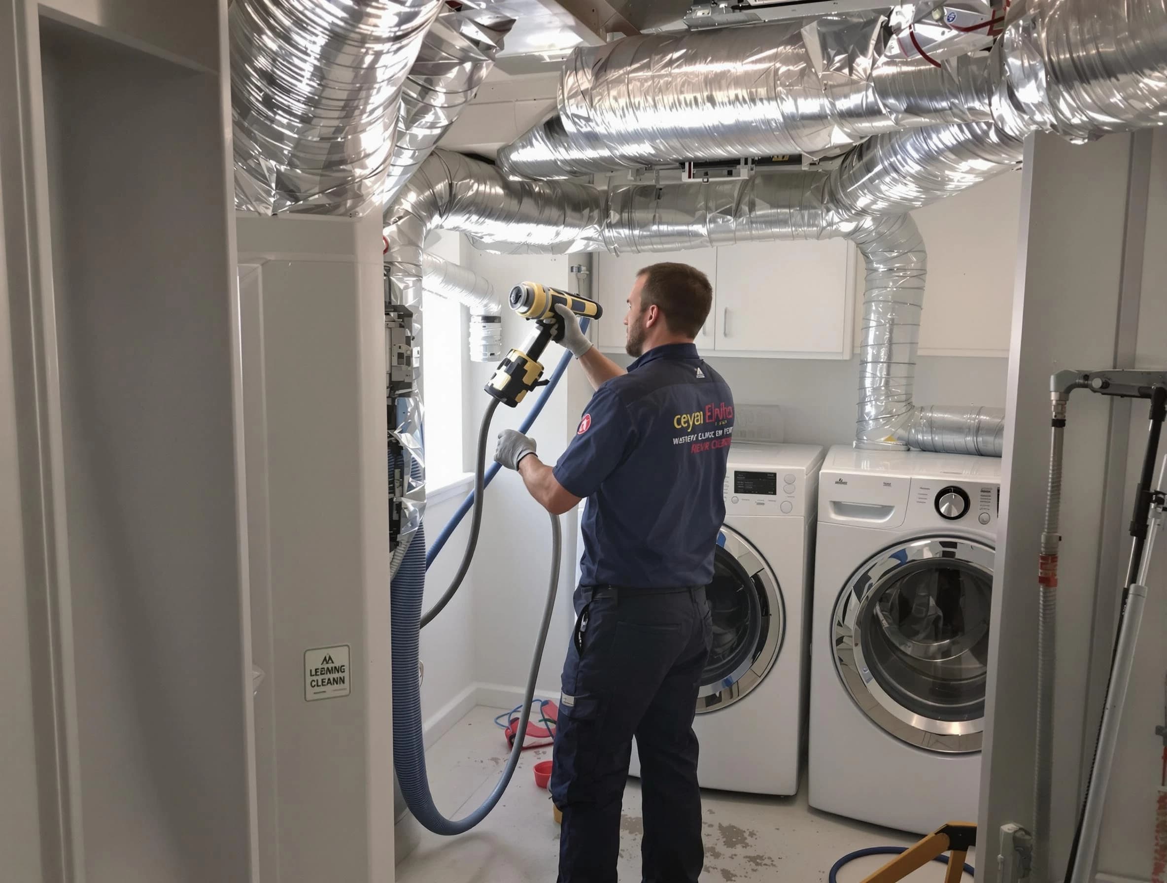 Washington Terrace Dryer Vent Cleaning specialist using advanced equipment for thorough duct cleaning in Washington Terrace