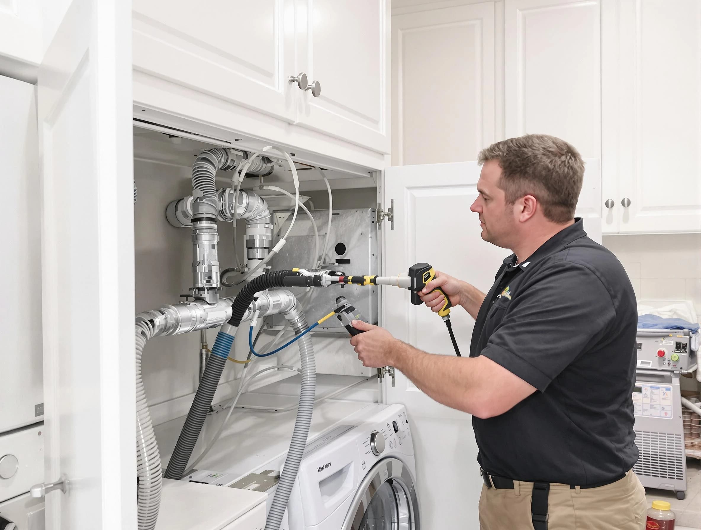 Washington Terrace Dryer Vent Cleaning professional removing severe blockage from a clogged dryer vent in Washington Terrace