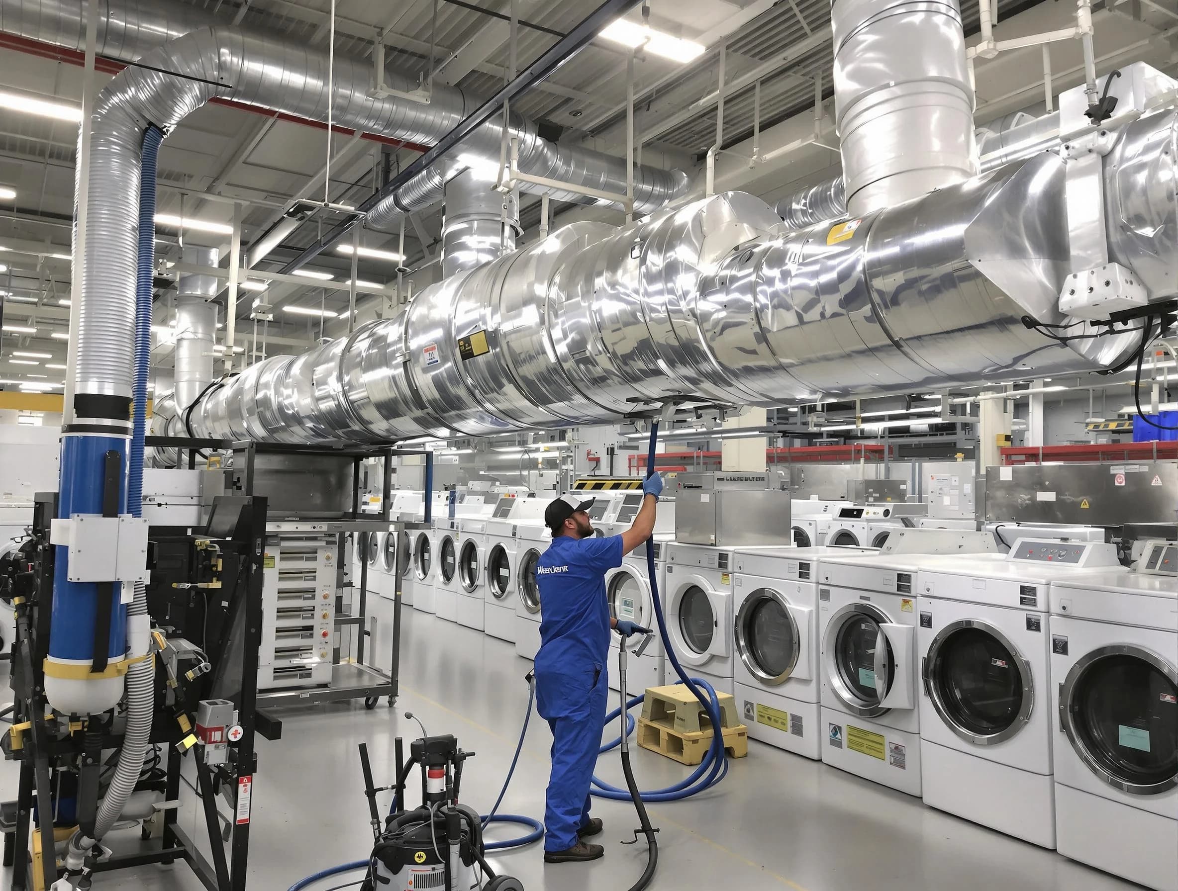 Washington Terrace Dryer Vent Cleaning team performing heavy-duty industrial dryer vent cleaning in Washington Terrace